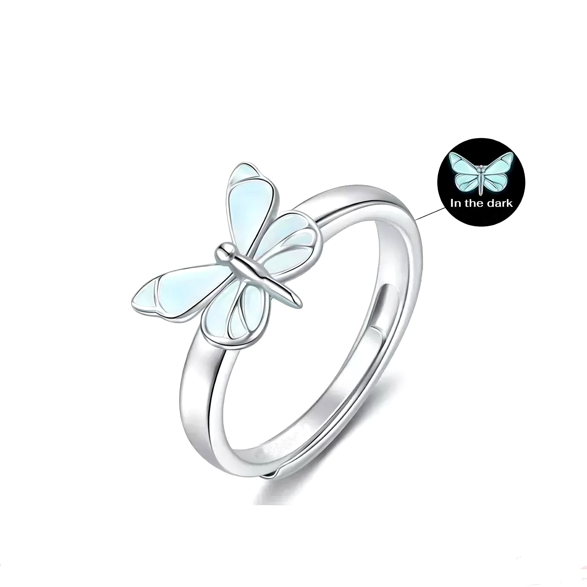 Blue Butterfly Ring | Effortless Luminous Elegance