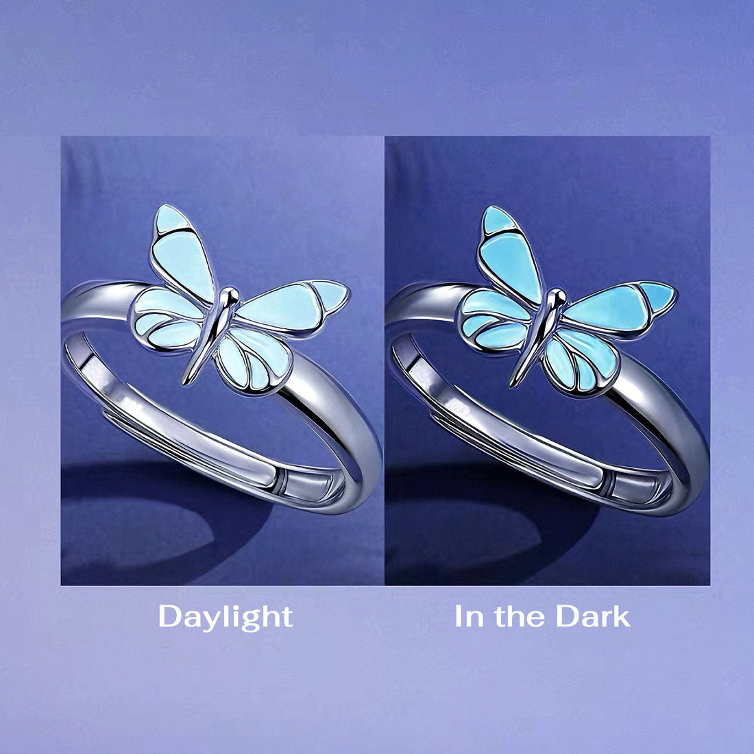 Blue Butterfly Ring | Effortless Luminous Elegance