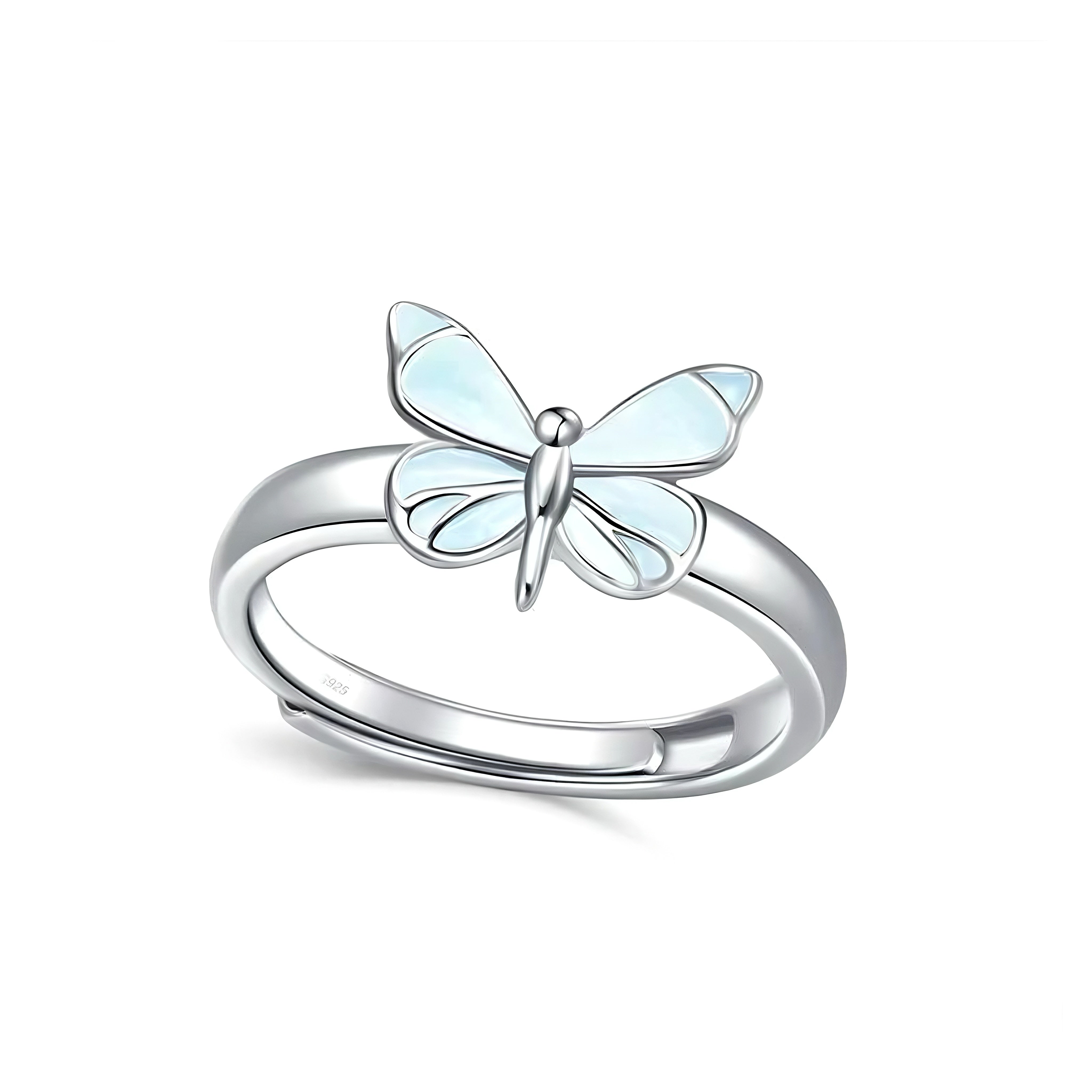 Blue Butterfly Ring | Effortless Luminous Elegance