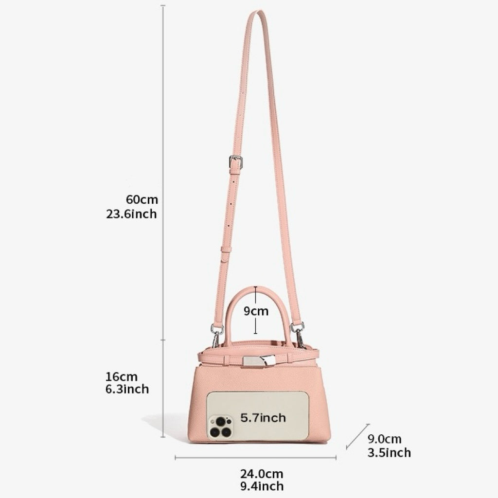 Women’s Genuine Leather Square Crossbody Clutch Bag | Timeless Understated Elegance
