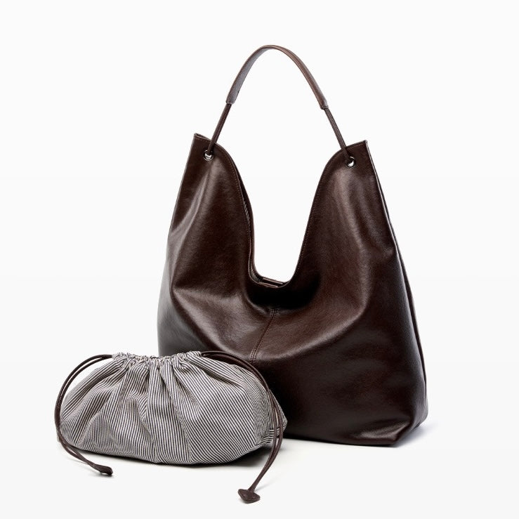 Premium Genuine Leather Tote Bag | Effortless Large-Capacity Minimalist Elegance