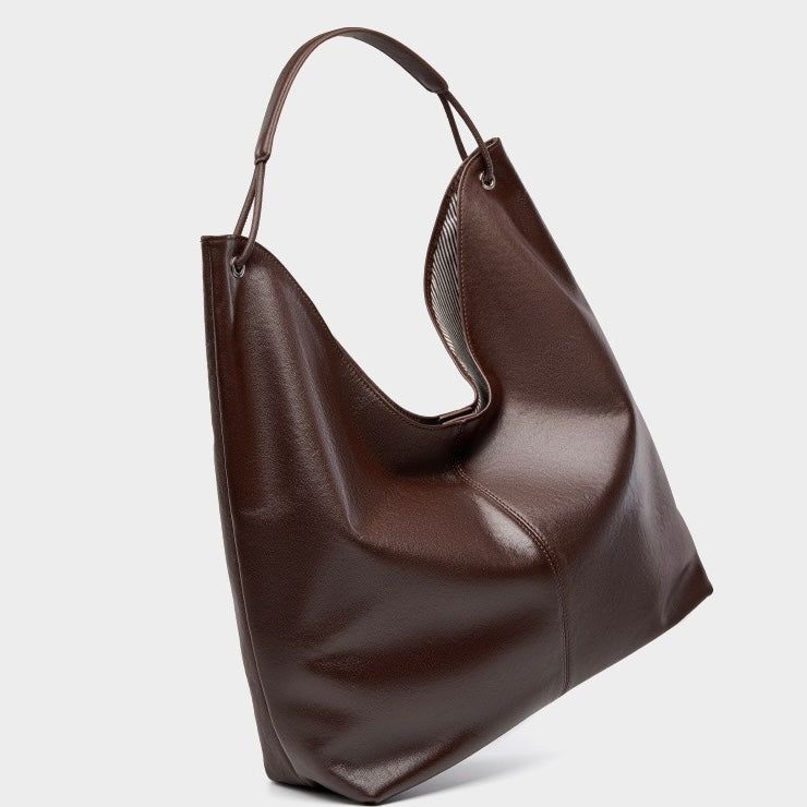 Premium Genuine Leather Tote Bag | Effortless Large-Capacity Minimalist Elegance