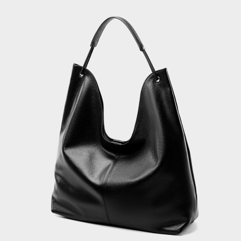 Premium Genuine Leather Tote Bag | Effortless Large-Capacity Minimalist Elegance