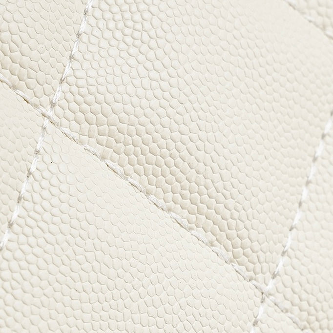 Genuine Leather Bucket Crossbody Bag | Caviar Pattern Effortless Elegance