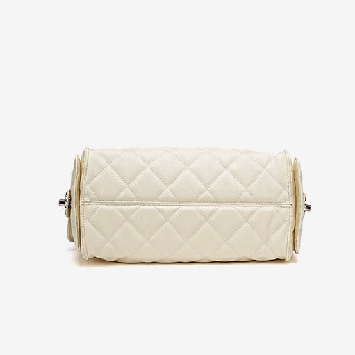 Genuine Leather Bucket Crossbody Bag | Caviar Pattern Effortless Elegance