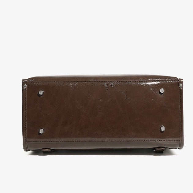 Genuine Leather Unisex Backpack | Effortless Vintage Bronze Elegance