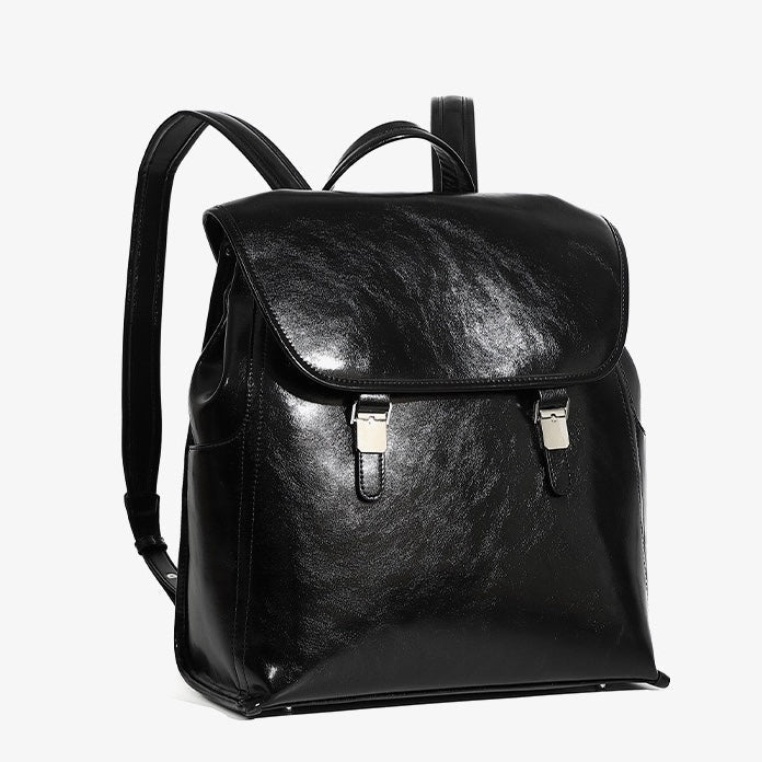 Genuine Leather Unisex Backpack | Effortless Vintage Bronze Elegance