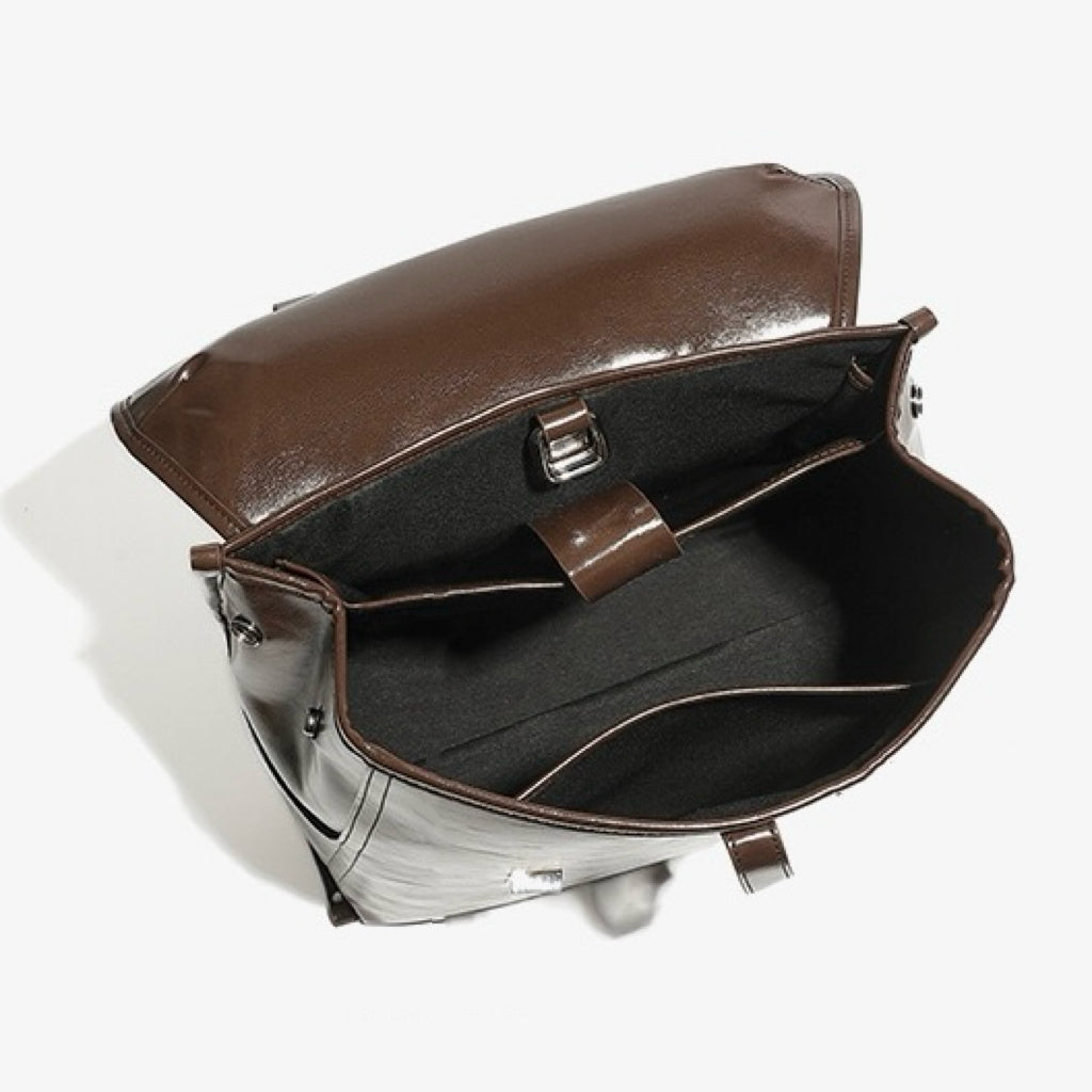 Genuine Leather Unisex Backpack | Effortless Vintage Bronze Elegance