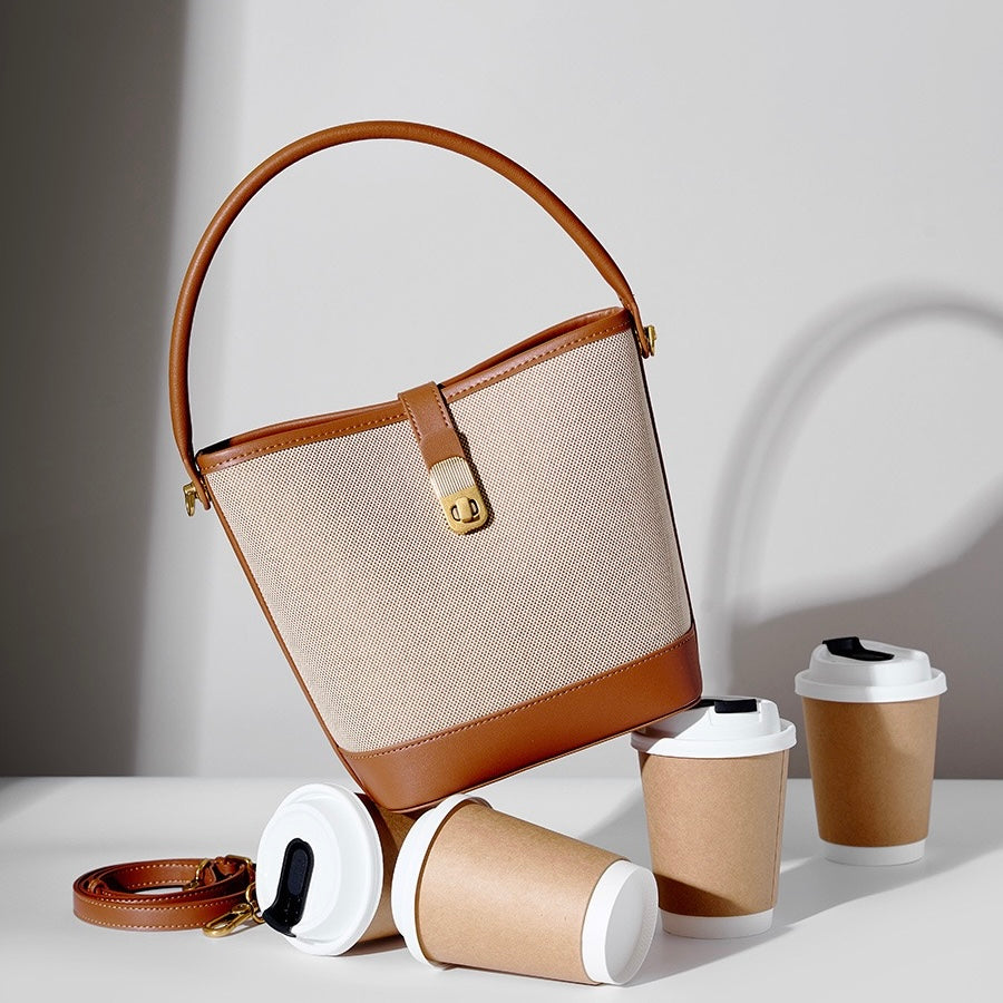 Women’s Woven Colorblock Shoulder Bag | Effortless Commuter Elegance