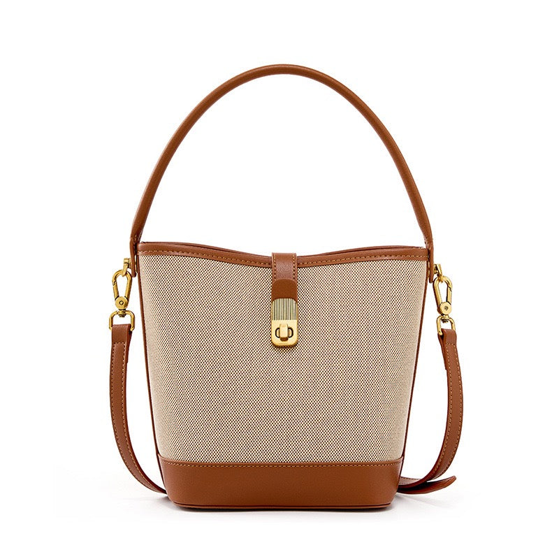Women’s Woven Colorblock Shoulder Bag | Effortless Commuter Elegance