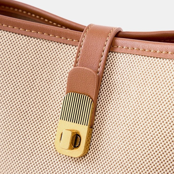 Women’s Woven Colorblock Shoulder Bag | Effortless Commuter Elegance