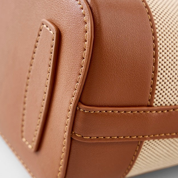 Women’s Woven Colorblock Shoulder Bag | Effortless Commuter Elegance
