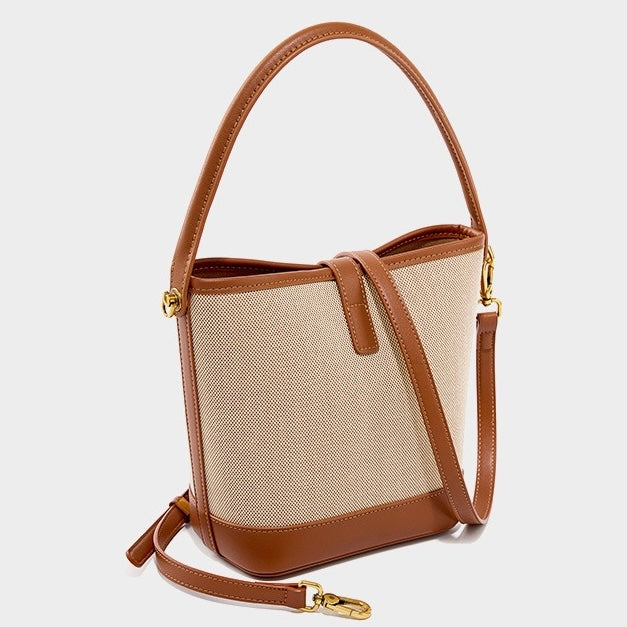 Women’s Woven Colorblock Shoulder Bag | Effortless Commuter Elegance