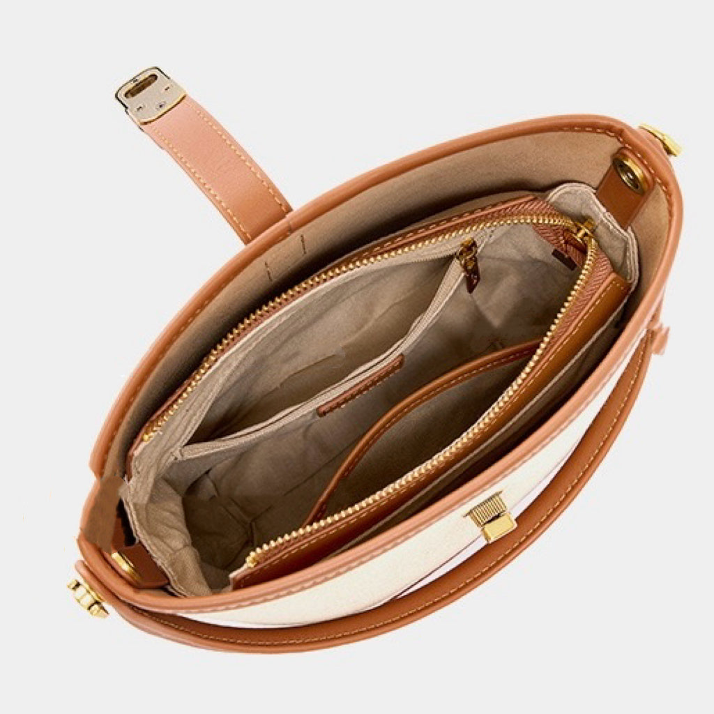Women’s Woven Colorblock Shoulder Bag | Effortless Commuter Elegance