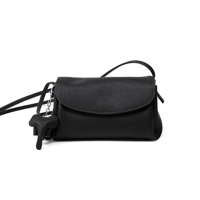 Genuine Leather Crossbody Bag | Effortless Poise Mini Elephant Pendant