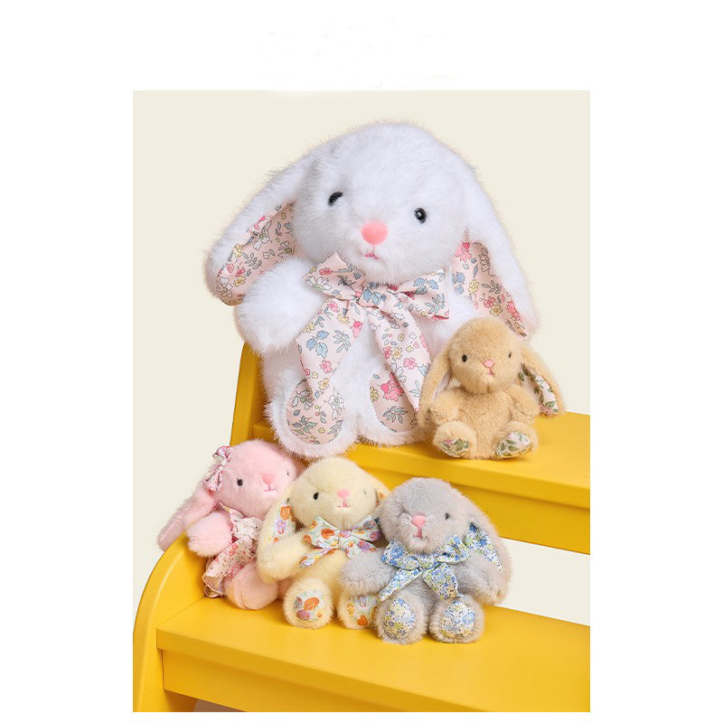 Floral Dress Baby Bunny Bag Charm | Timeless Garden Grace
