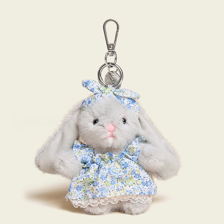 Floral Dress Baby Bunny Bag Charm | Timeless Garden Grace