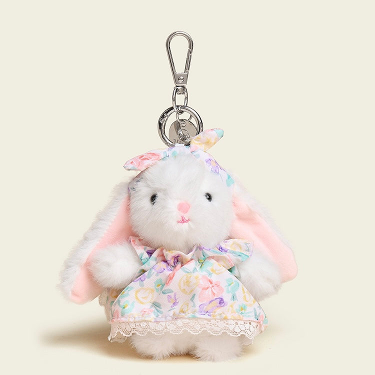 Floral Dress Baby Bunny Bag Charm | Timeless Garden Grace