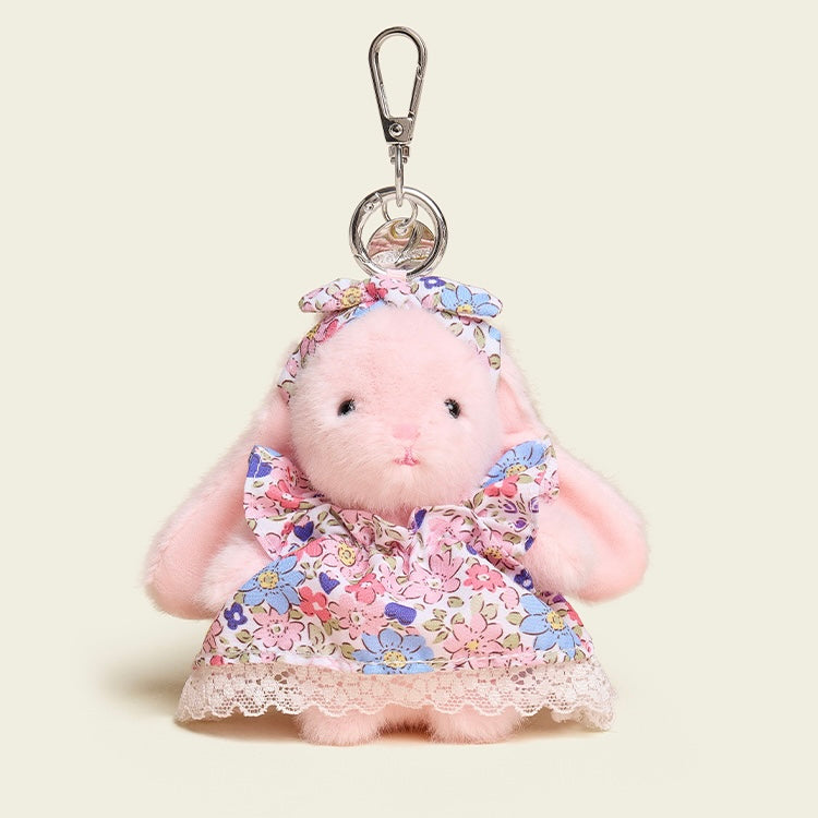 Floral Dress Baby Bunny Bag Charm | Timeless Garden Grace