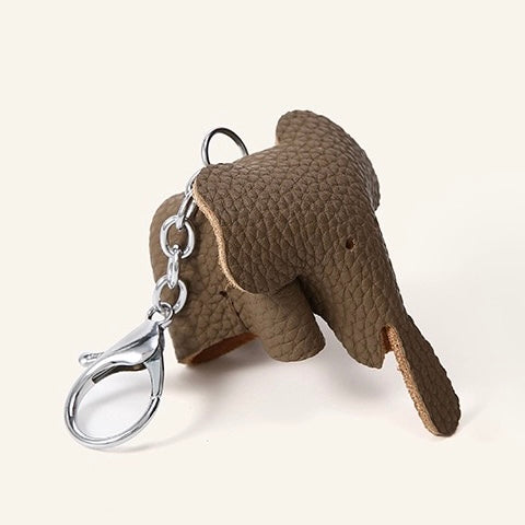Genuine Leather Crossbody Bag | Effortless Poise Mini Elephant Pendant