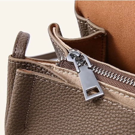Genuine Leather Crossbody Bag | Effortless Poise Mini Elephant Pendant