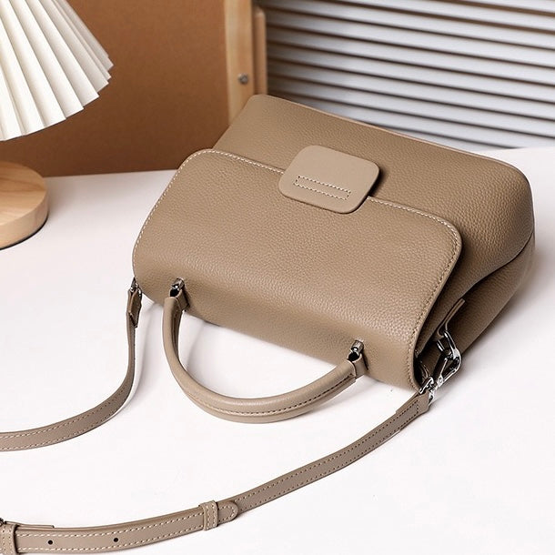 Top-Grain Cowhide Handheld Envelope Crossbody Bag | Effortless Minimalist Elegance