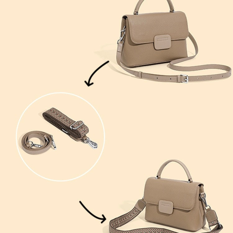 Top-Grain Cowhide Handheld Envelope Crossbody Bag | Effortless Minimalist Elegance