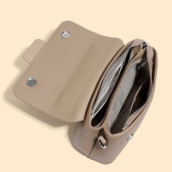 Top-Grain Cowhide Handheld Envelope Crossbody Bag | Effortless Minimalist Elegance