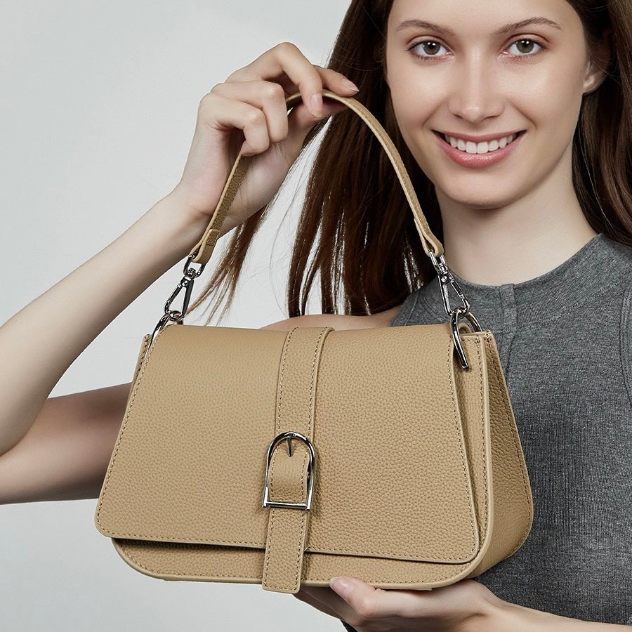 Genuine Leather Saddle Bag | Effortless Minimalist Commuter Elegance