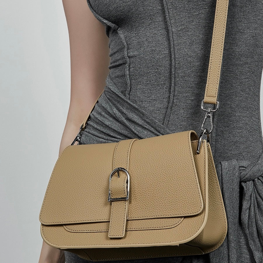 Genuine Leather Saddle Bag | Effortless Minimalist Commuter Elegance
