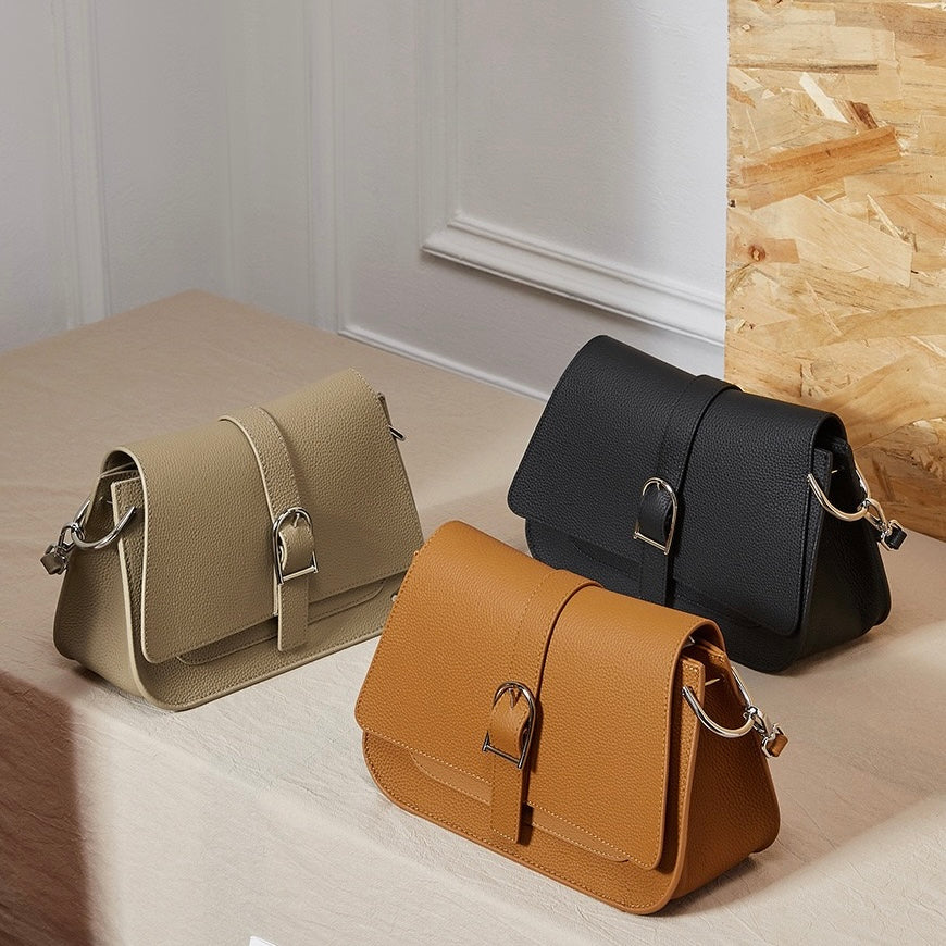 Genuine Leather Saddle Bag | Effortless Minimalist Commuter Elegance