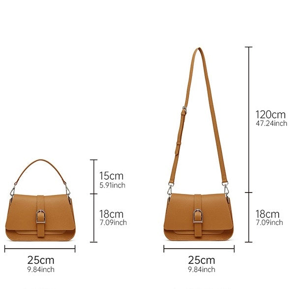 Genuine Leather Saddle Bag | Effortless Minimalist Commuter Elegance
