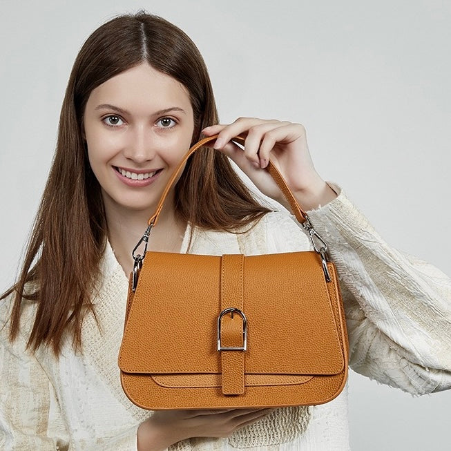 Genuine Leather Saddle Bag | Effortless Minimalist Commuter Elegance