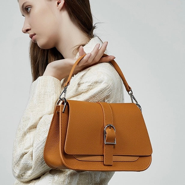Genuine Leather Saddle Bag | Effortless Minimalist Commuter Elegance