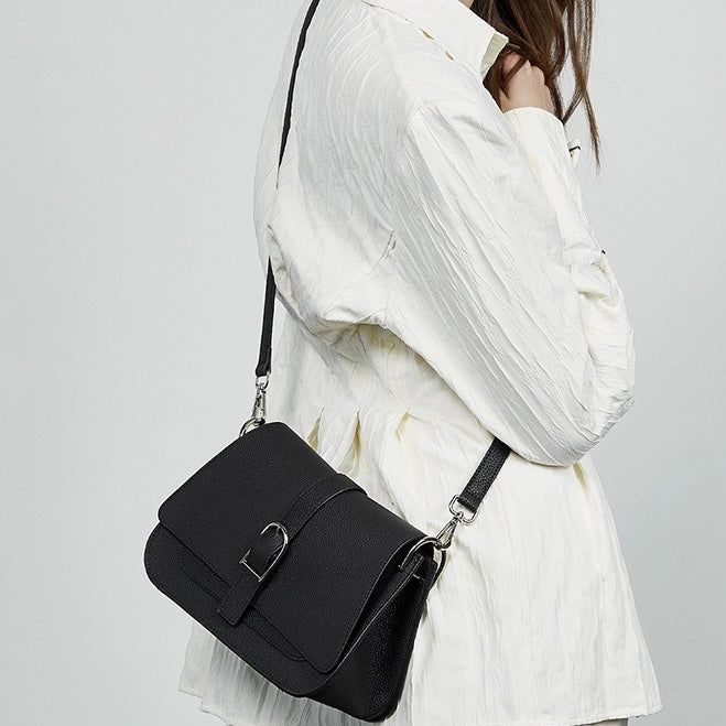 Genuine Leather Saddle Bag | Effortless Minimalist Commuter Elegance