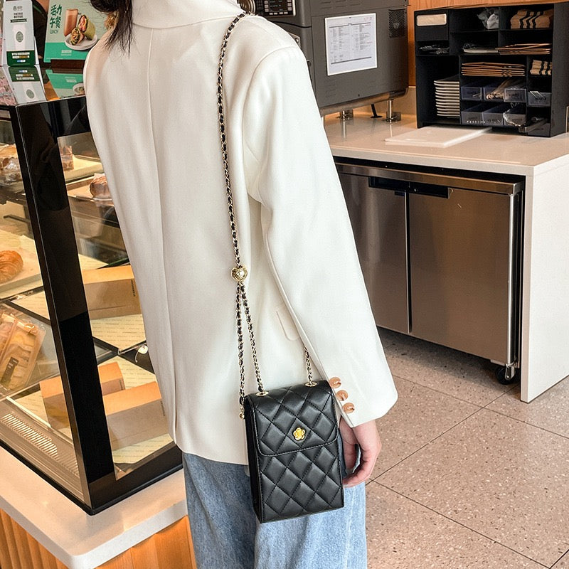 Women's Genuine Leather Chain Crossbody Phone Bag | Effortless Elegance