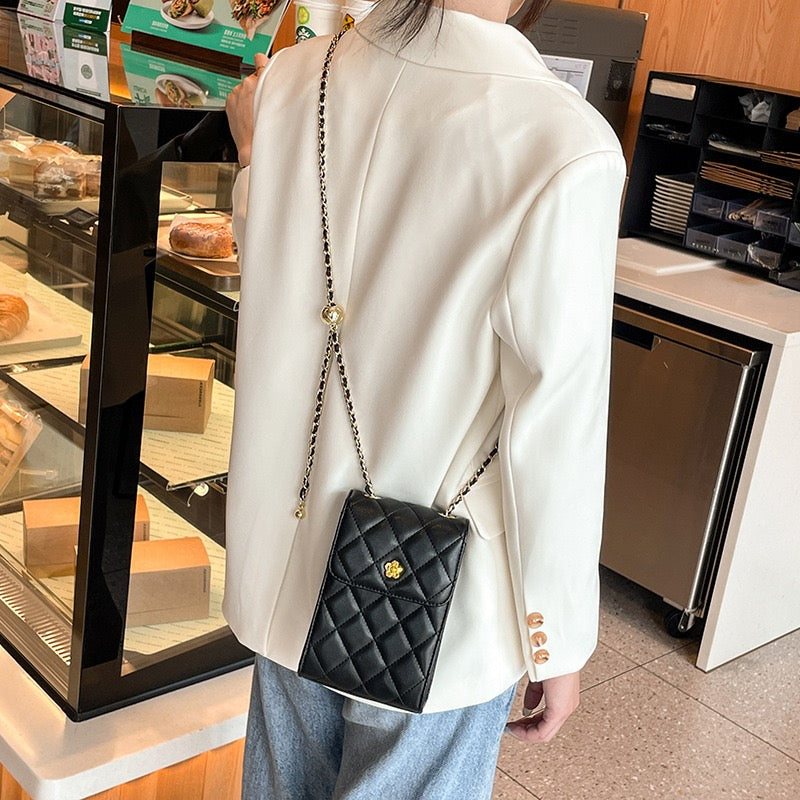Women's Genuine Leather Chain Crossbody Phone Bag | Effortless Elegance