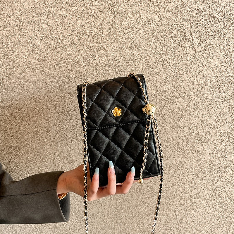 Women's Genuine Leather Chain Crossbody Phone Bag | Effortless Elegance