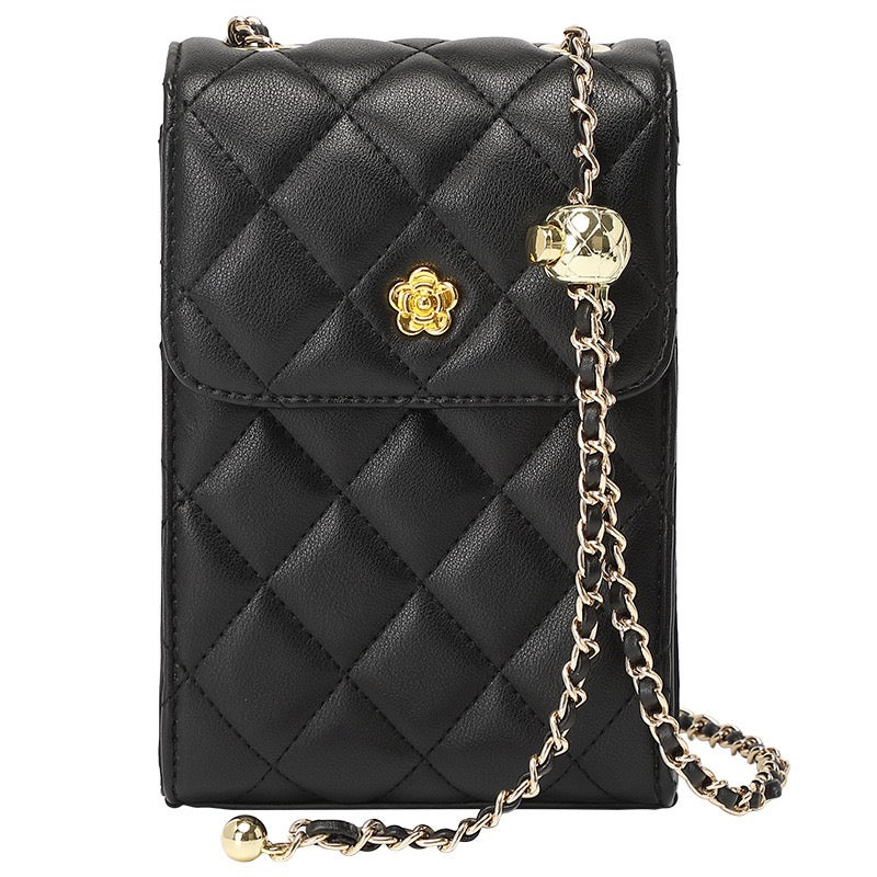 Women's Genuine Leather Chain Crossbody Phone Bag | Effortless Elegance