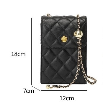 Women's Genuine Leather Chain Crossbody Phone Bag | Effortless Elegance