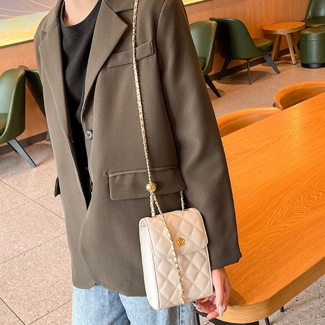 Women's Genuine Leather Chain Crossbody Phone Bag | Effortless Elegance