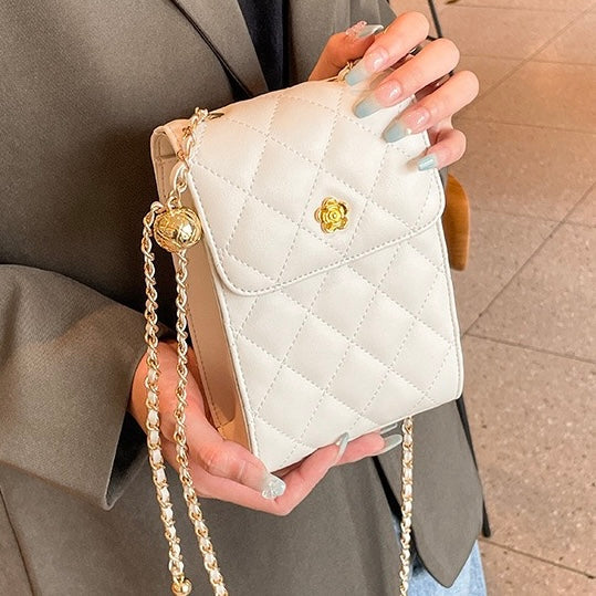 Women's Genuine Leather Chain Crossbody Phone Bag | Effortless Elegance