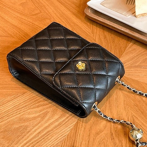 Women's Genuine Leather Chain Crossbody Phone Bag | Effortless Elegance