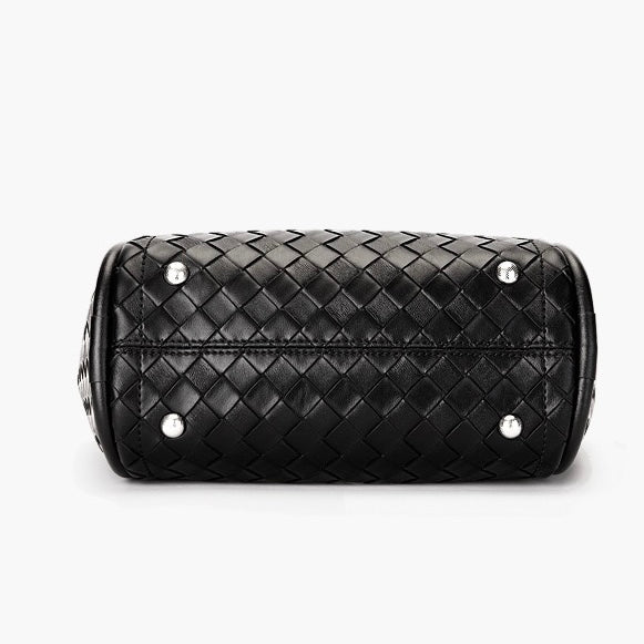 Leather Woven Tote Crossbody Bag | Effortless Spacious Elegance