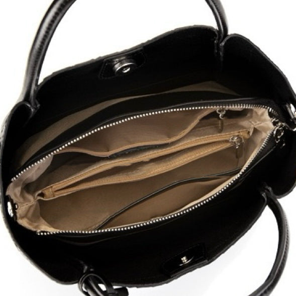 Leather Woven Tote Crossbody Bag | Effortless Spacious Elegance