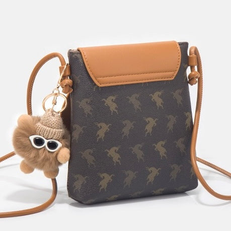 Vintage Print Rabbit Flip-Top Women’s Phone Crossbody Bag | Understated Luxury