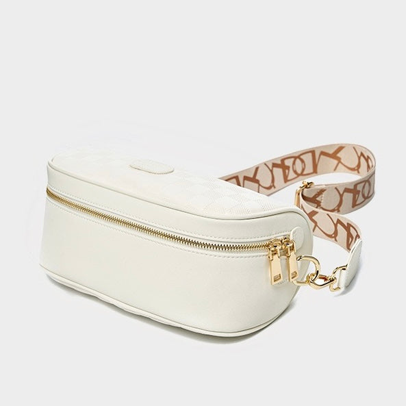 Women’s Genuine Leather Checkered Crossbody Bag | Effortless Timeless Sophistication