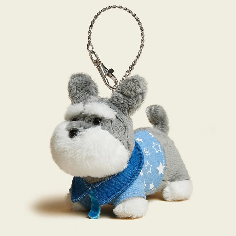 Denim Baby Pup Bag Charm | Refined Playful Elegance