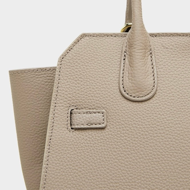 Classic Structured Leather Tote Bag | Refined Gold Hardware