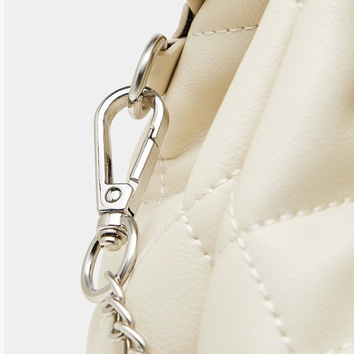 Women’s Genuine Leather Mini Backpack | Diamond-Quilted Elegance With Detachable Pouch
